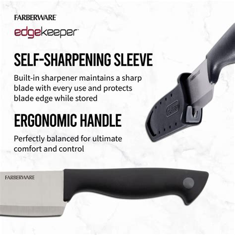 Farberware Edgekeeper 6 Inch Chef Knife With Self Sharpening Blade