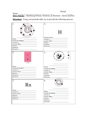 How to find the number of protons neutrons and electrons from the periodic table duration. Protons Neutrons And Electrons Practice Worksheet Answer ...