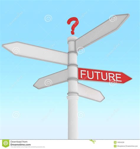 Crossroad Sign With Future Direction Royalty Free Stock Photos - Image: 18304228