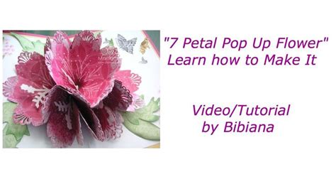 Learning this technique should show you a skill applicable to other arts and crafts, enabling you to make pop up art of any shape. 7 Petal Pop Up Flower Card | Templates and Tutorials ...