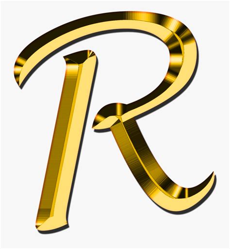 Ra, ri, ru, re, and ro. Letter R Gold Png , Free Transparent Clipart - ClipartKey
