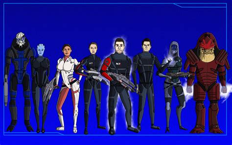 Mass Effect 1 Squad By Wingummi On Deviantart