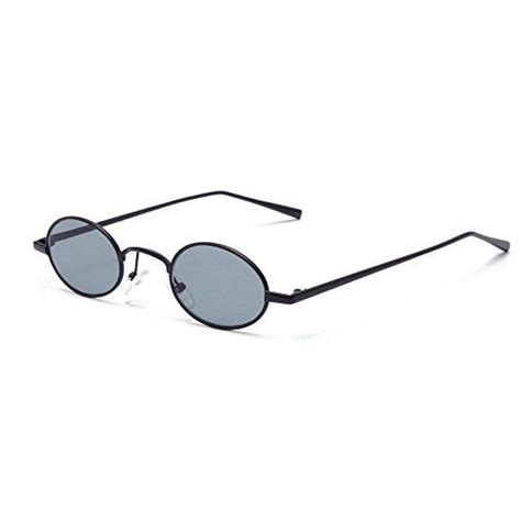 Mincl 2020 Vintage Small Oval Sunglasses Unisex Eyewear Uv400 Black Sunglasses Oval