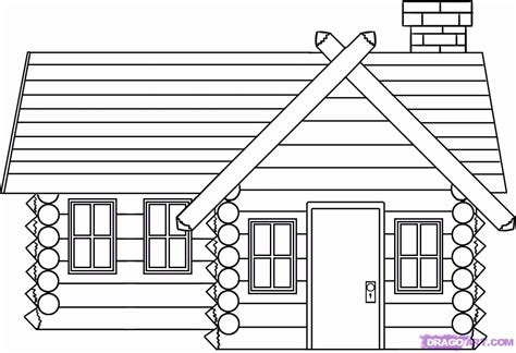 Printable log cabin coloring page for kids. Log Cabin Coloring Pages - Coloring Home