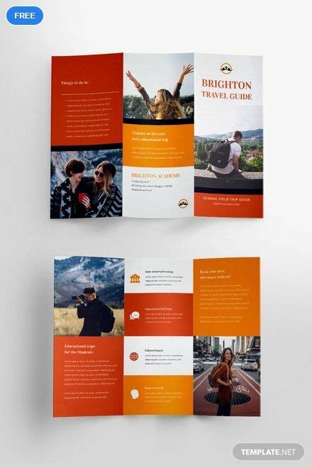 Free Travel Brochure Template For Students Travel