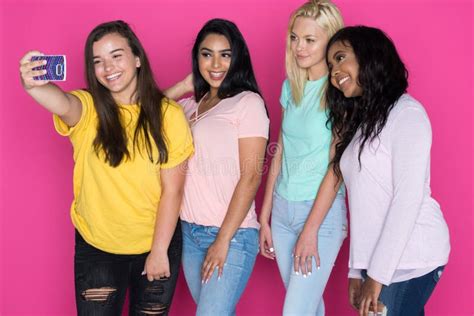 Group Of Teen Friends Stock Image Image Of Jeans Female 117242283