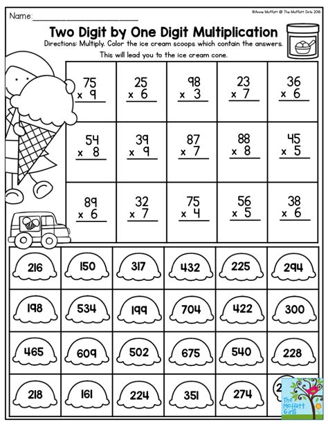 You'll love these printable multiplication worksheets for first and second grade and it's super review for 3rd and 4th. Summer Review Packets! | 3rd grade math, Multiplication ...