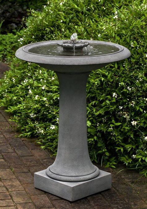 Camellia Concrete Birdbath Fountain Bird Bath Fountain