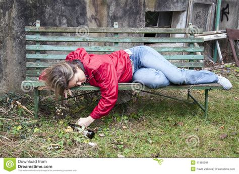 Drunk Woman Stock Image Image Of Derelict Mentally 11985591