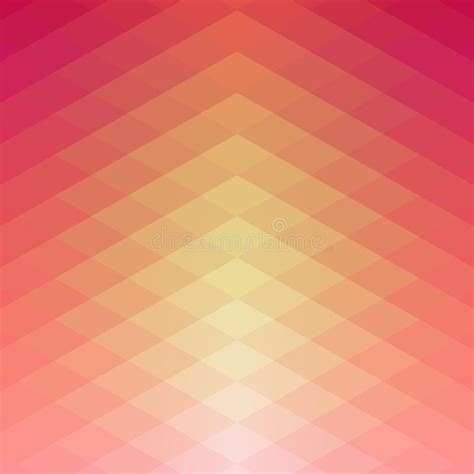 Abstract Orange Geometric Background Of Rhombuses And Squares Textured
