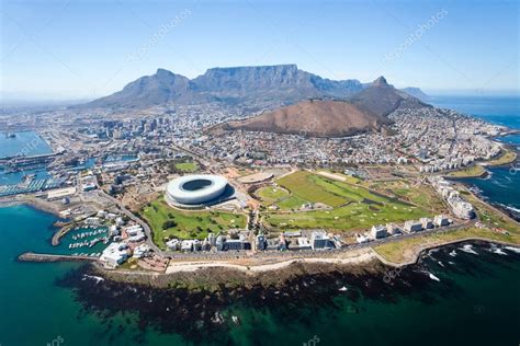 Gesamtaufnahme Der Kapstadt Aus Der Luft Stockfotografie Lizenzfreie