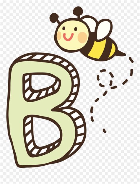 Bee Letter Clip Art B And Bees ตัว อักษร B น่า รัก Png Download