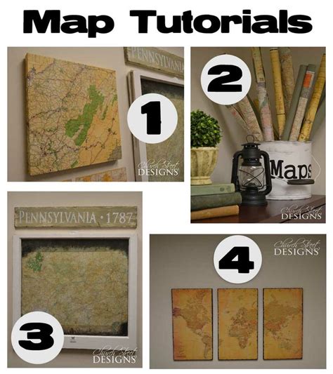 Map Crafts Diy Map Art Diy Map