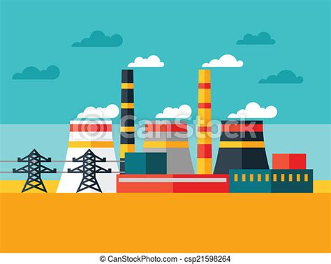 Electric Power Plant Clipart