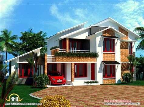 4 Bedroom Sloping Roof House In Kerala 2354 Sq Ft Kerala Home