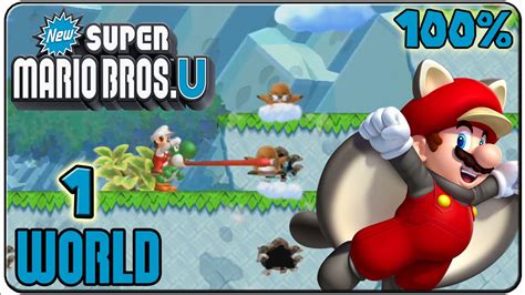 New Super Mario Bros U Walkthrough Part 1 Acorn Plains Youtube