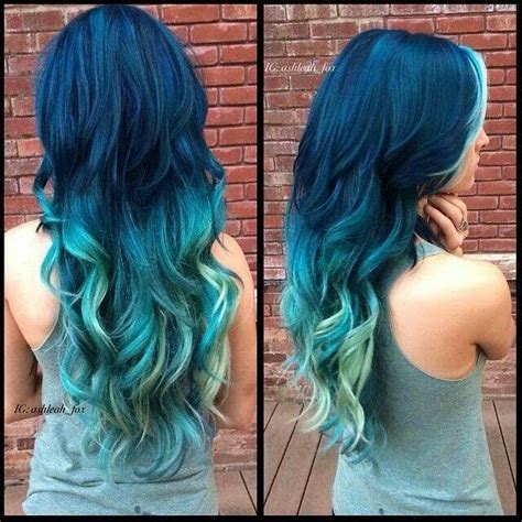 27 Trendy Blue Ombre Hairstyles 2024 Ombre Hair Color Ideas Styles