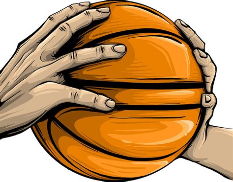 Vector Hand And Basketball Isolated On White Digital Art By Dean