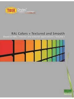 RAL Colors Textured And Smooth TIGER Coatings Ral Colors Textured