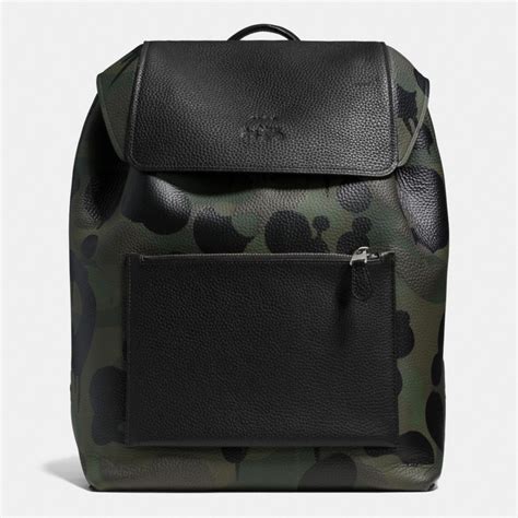 Coach Manhattan Backpack In Military Wild Beast Print Leather Modesens
