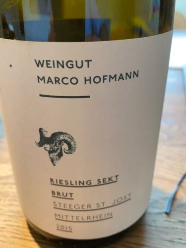 Marco Hofmann Steeeger St Jost Riesling Sket Brut Vivino Us