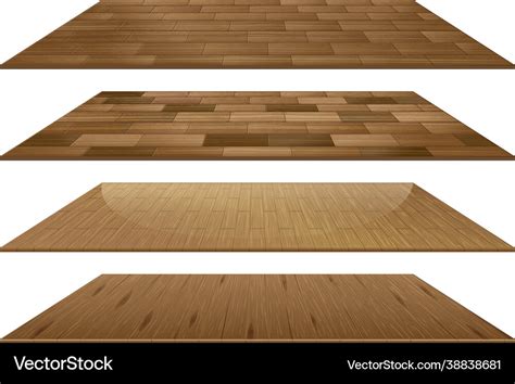 Set Different Brown Wooden Floor Tiles Royalty Free Vector