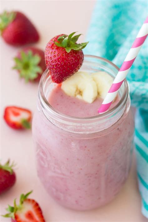 For the best tasting smoothie, use a ripe banana. Healthy Strawberry Banana Smoothie