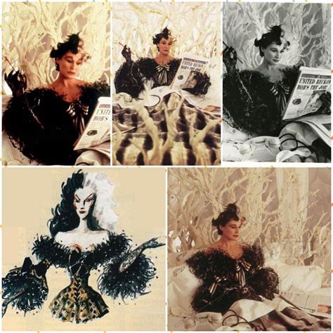 Cruella Devil Costumes Designed By Anthony Powell And Crafted By Barbara Matera For Glenn Close