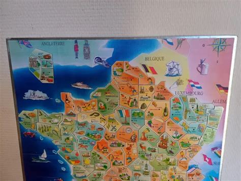Carte De France Départements Complet 97 Magnets Avec Plaquele Gaulois