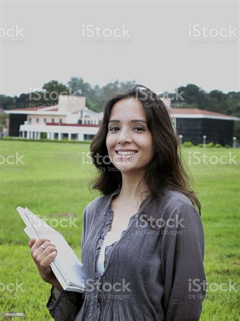 Portrait Of An Indian Asian College Student At Campus Stock Photo