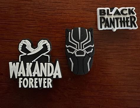 Black Panther Wakanda Forever Croc Charms Etsy