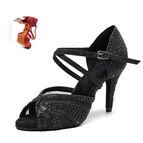 Zapatos De Baile Latino Con Diamantes De Imitación Para Mujer Calzado