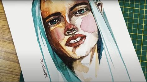 Watercolor Painting Tutorial Portrait Youtube