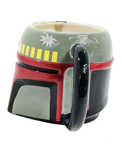 Boba Fett Mandalorian Helmet Star Wars Ceramic Sculpted Mug 20oz