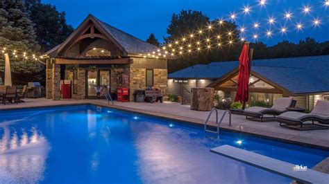 Outdoor Pool Lighting Design String Lights Around Pool Mckay