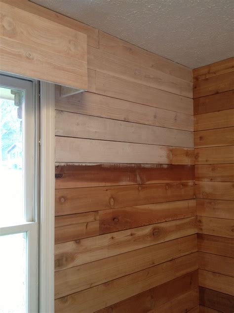 Basement Cedar Planks Painting Wood Paneling Plank Walls Wood Plank