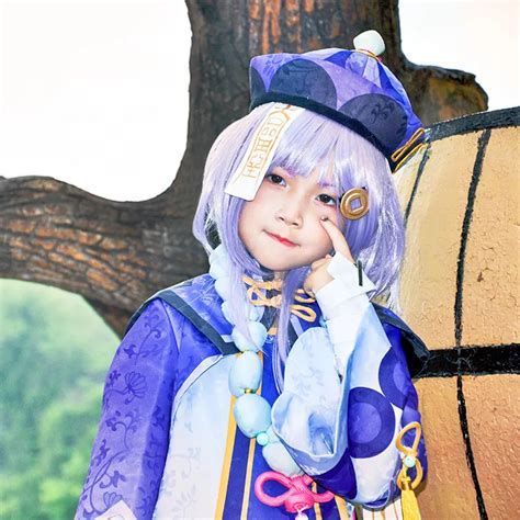 Genshin Impact Qiqi Cosplay Costume Woman Dress Zombie Qiqi Halloween
