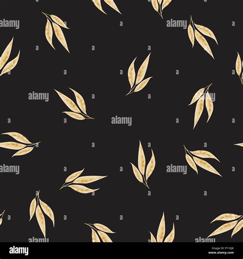 Gold Leaf Pattern Stock Vector Images Alamy