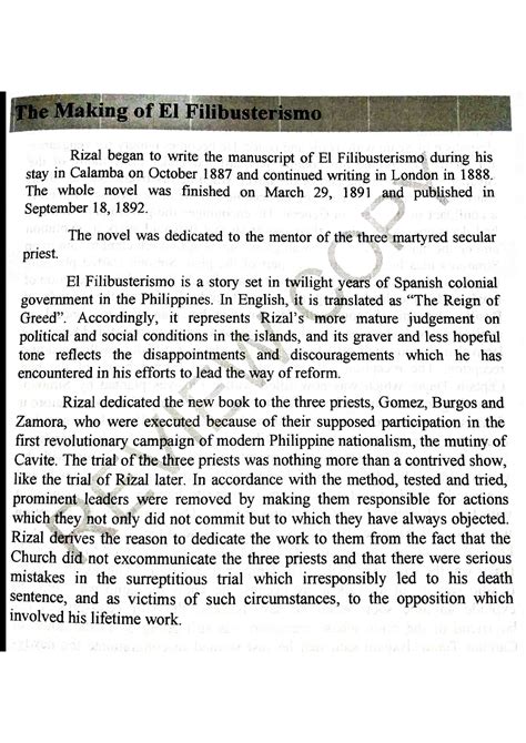 Solution El Filibusterismo Studypool