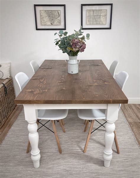 4ft 120cm Bespoke Rustic Farmhouse Dining Table Kitchen Etsy