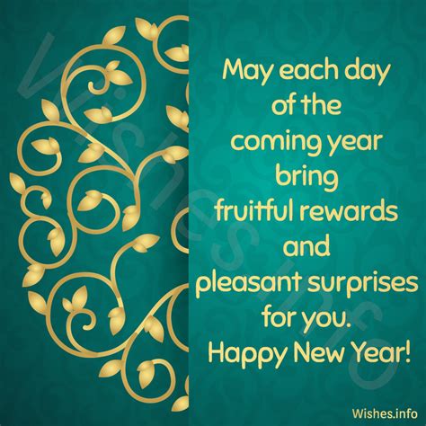 Wish May Each Day Of The Coming Year Bring Fruitful Rewards And