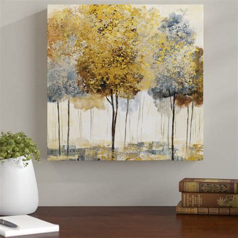 Metallic Forest I Wrapped Canvas Graphic Art Print Abstract Art
