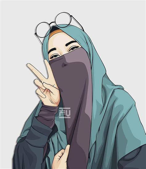 Aesthetic Hijab Girl Anime Hd Phone Wallpaper Pxfuel