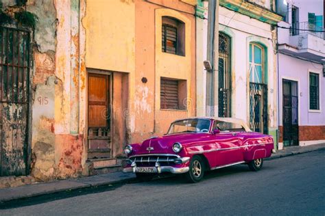 Havana Cuba December 10 2019 Havana Cuba Classic Cars Typcal Havana Urban Scene With