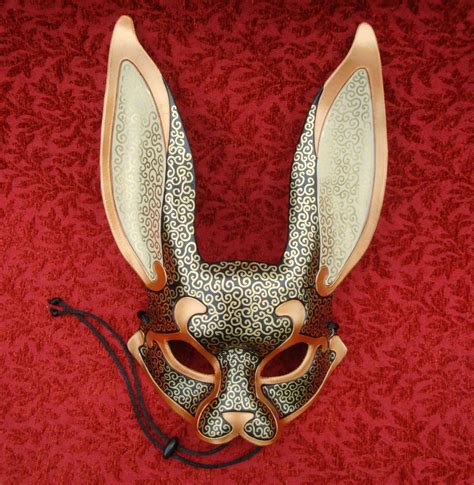 Venetian Rabbit Mask V7 Handmade Leather Rabbit Mask