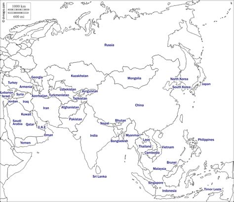 Blank Map Of Asia Artofit