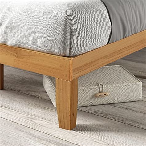 Zinus Moiz Wood Platform Bed Frame Wood Slat Support No Box Spring