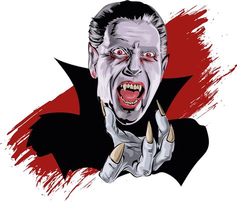 Dracula Clip Art Vampire Vector Horror Print Eps Ai Pdf Etsy