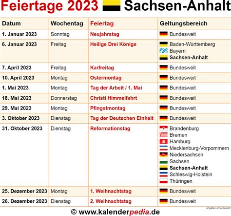 Feiertage Sachsen Anhalt 2023 2024 Und 2025 Images And Photos Finder