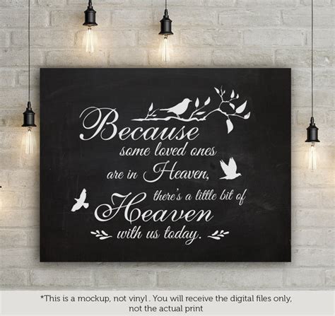 Because some loved ones are in Heaven - SVG file Cutting File Clipart